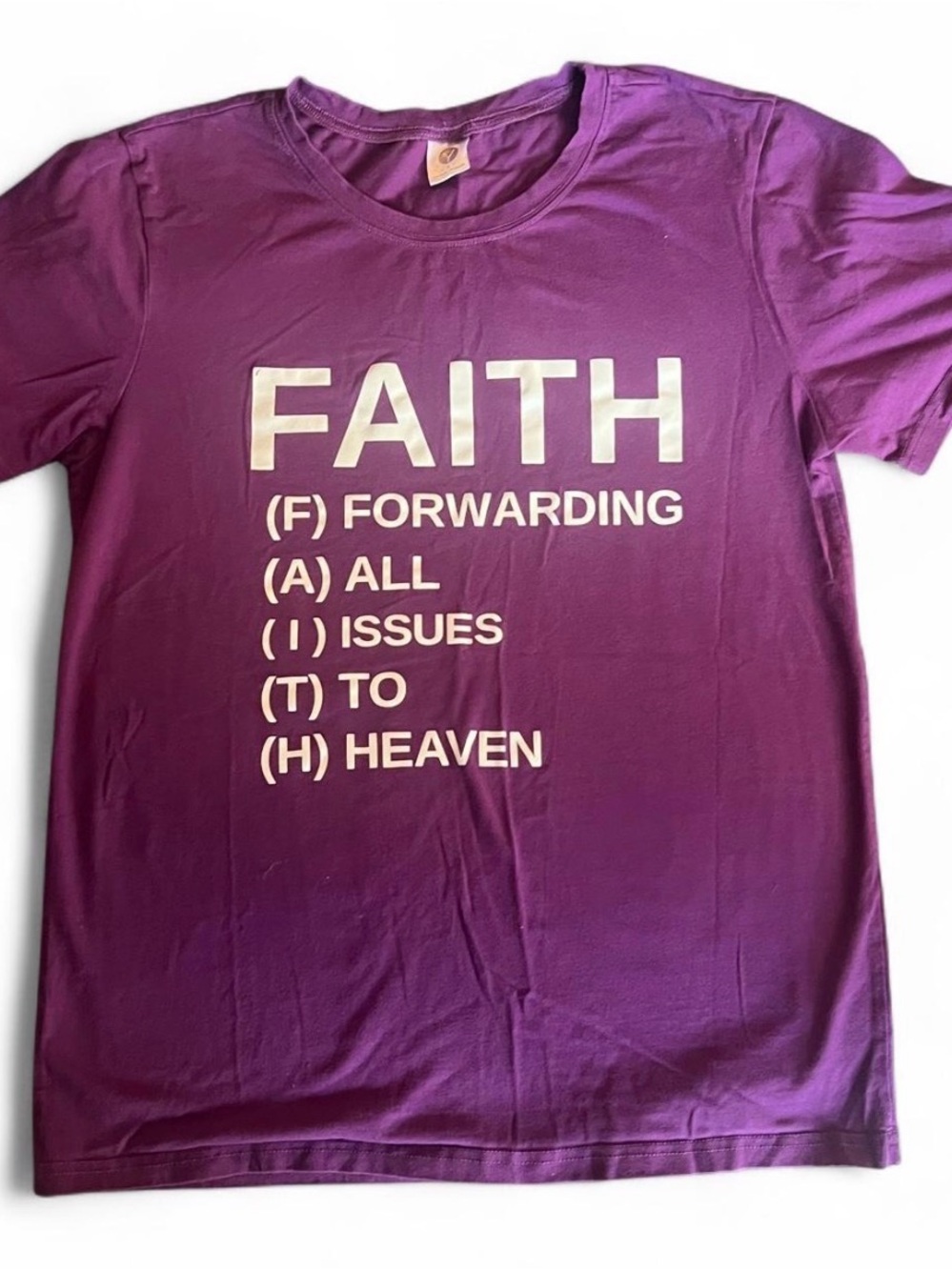 Faith Graphic Short Sleeve Tee - Purple